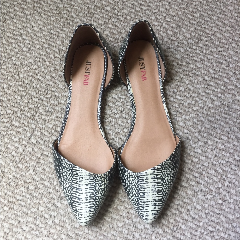 JustFab Snakeskin Flat